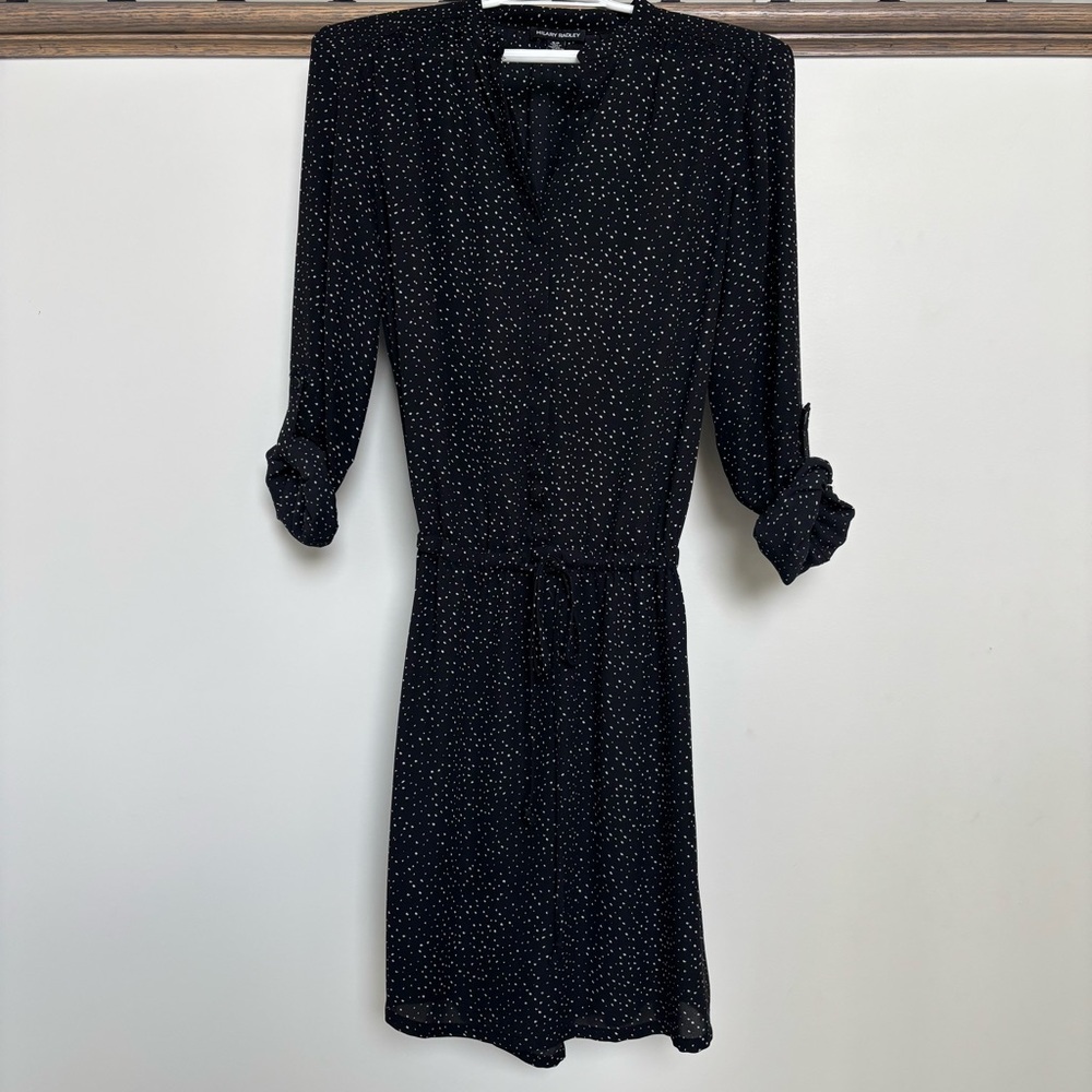 Hilary Radley Black Dress with White Speckles